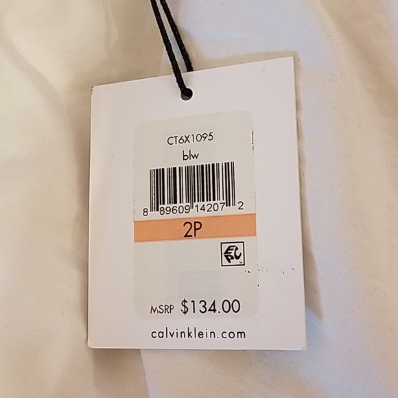 Calvin Klein color block wrap dress 2P - Picture 3 of 3